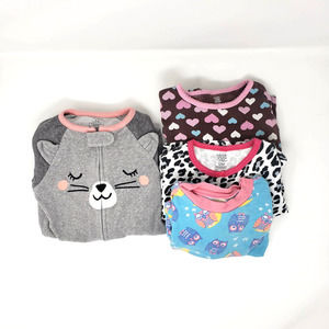 12 Month Baby Girl Carter's Kidgets Pajama Set Lot